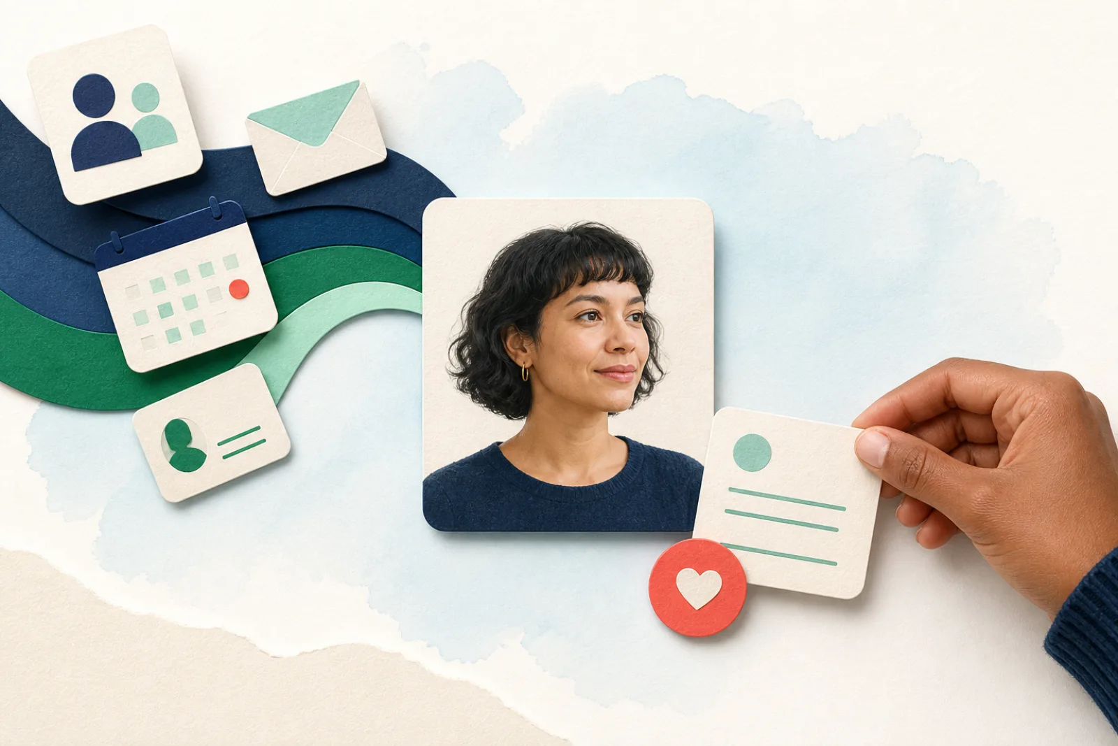 Two paths to relationship memory: connected apps flowing into one profile and deliberate notes arranged by hand